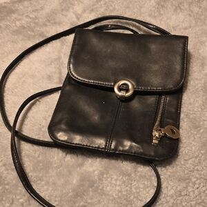 Nine West Black Leather Crossbody Bag